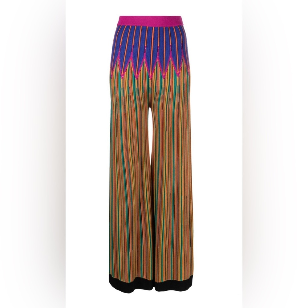 Forte Forte knitted abstract stripe trousers